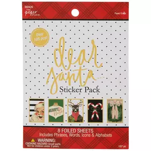 Dear Santa Foil Stickers
