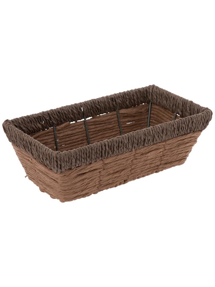 Dark Brown Rectangle Straw Basket | Hobby Lobby | 362814