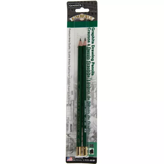 4B Kimberly Graphite Drawing Pencils - 2 Piece Set