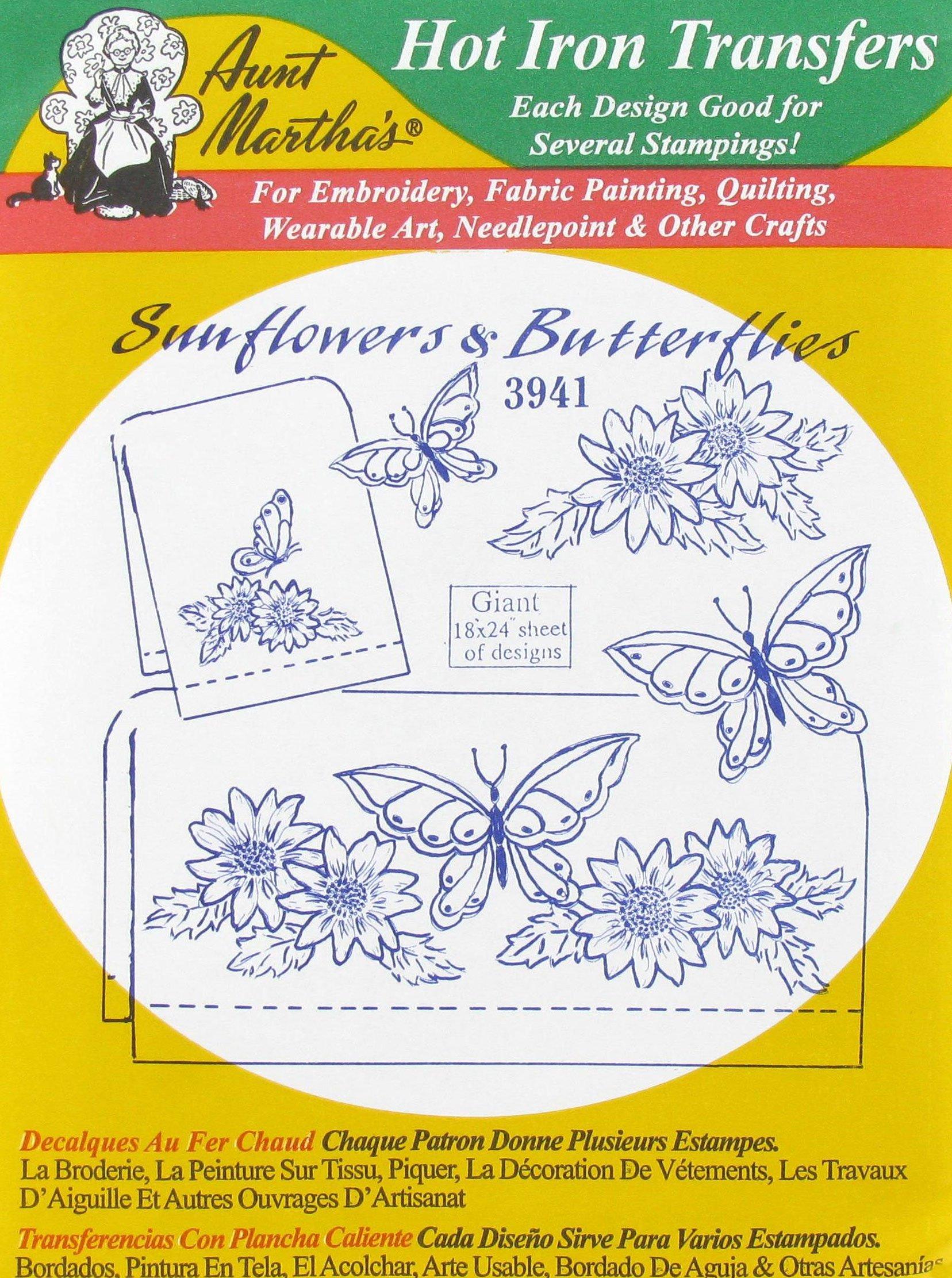 Wildflowers Embroidery Transfer Sheet, Hobby Lobby