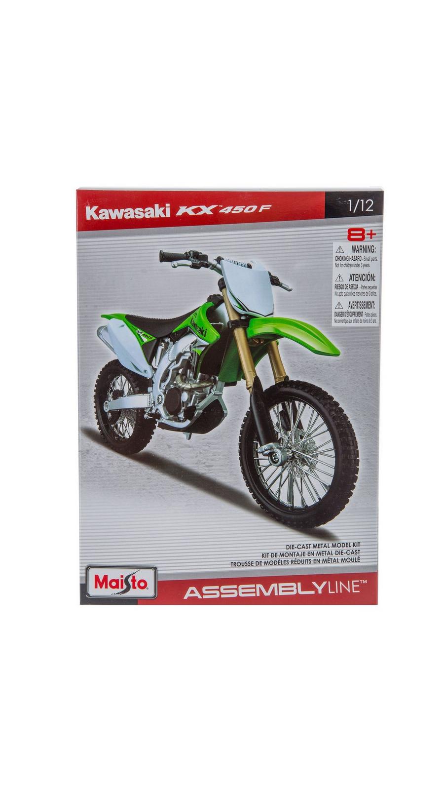 Maisto - Modellino Motocicletta Kawasaki KX 450F In Scala 1:12 - Diecast Collezionabile - Foto 6