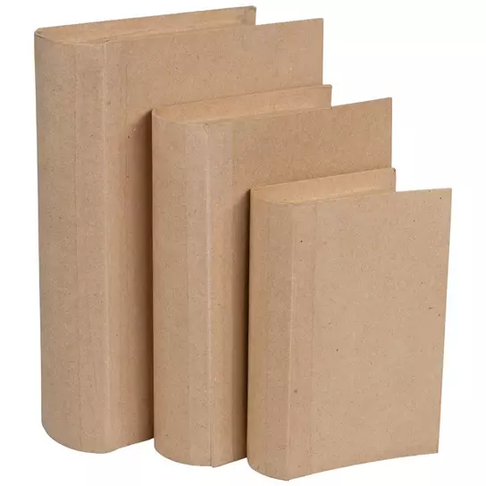 Paper Mache Book Box - 9-3/4 x 6-1/2 x 2-1/4 in : : Home