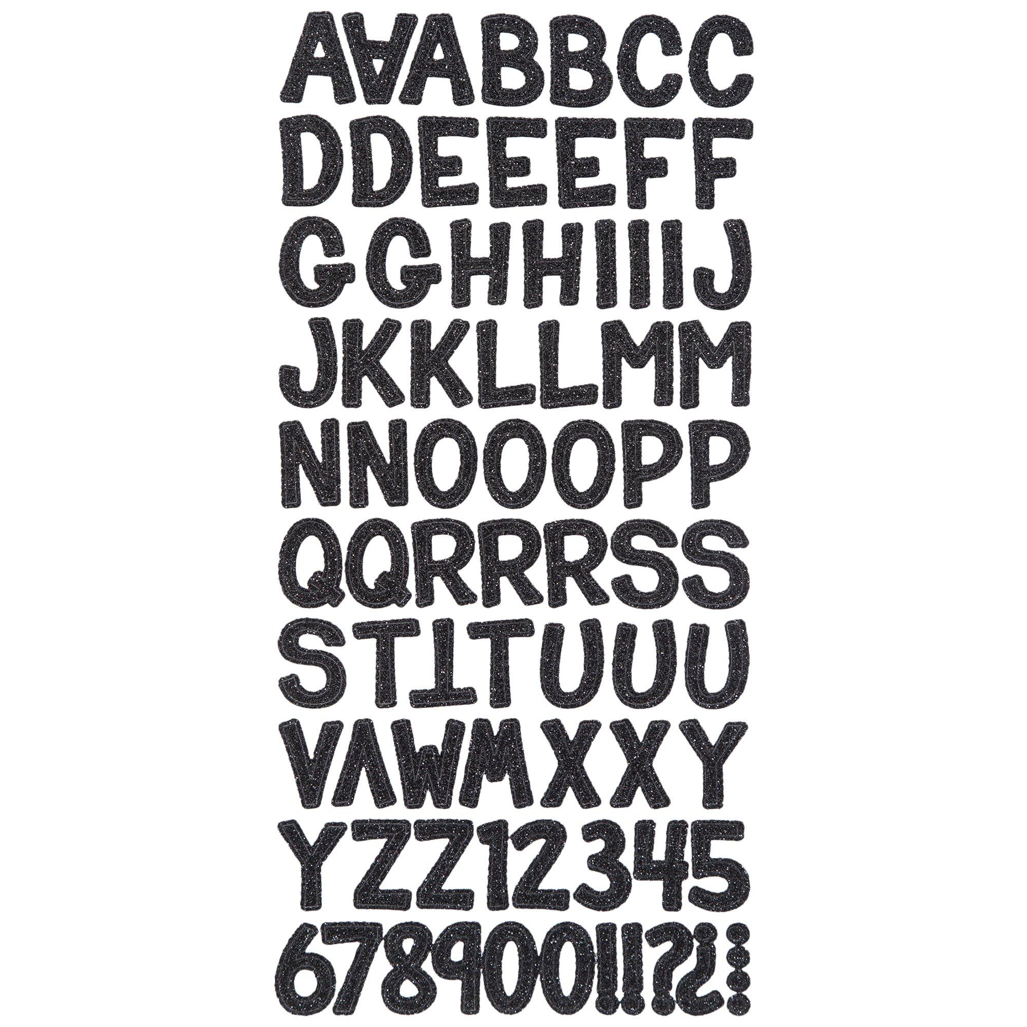 Glitter Formal Alphabet Stickers, Hobby Lobby