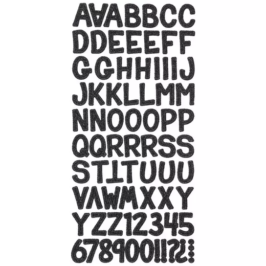 Glitter Alphabet Stickers, Hobby Lobby
