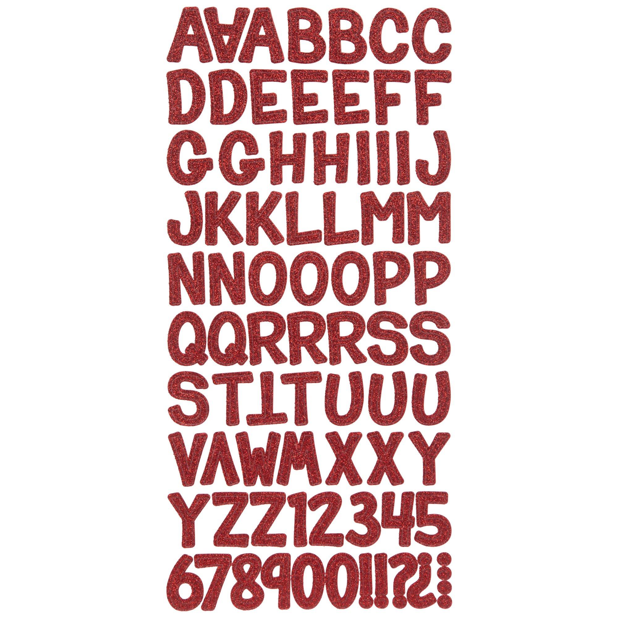 Glitter Alphabet Stickers Hobby Lobby 382242