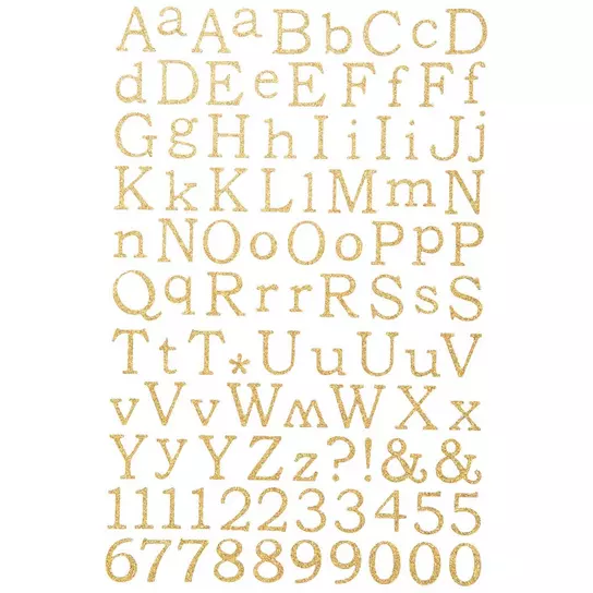Gold Alphabet Stickers, Hobby Lobby