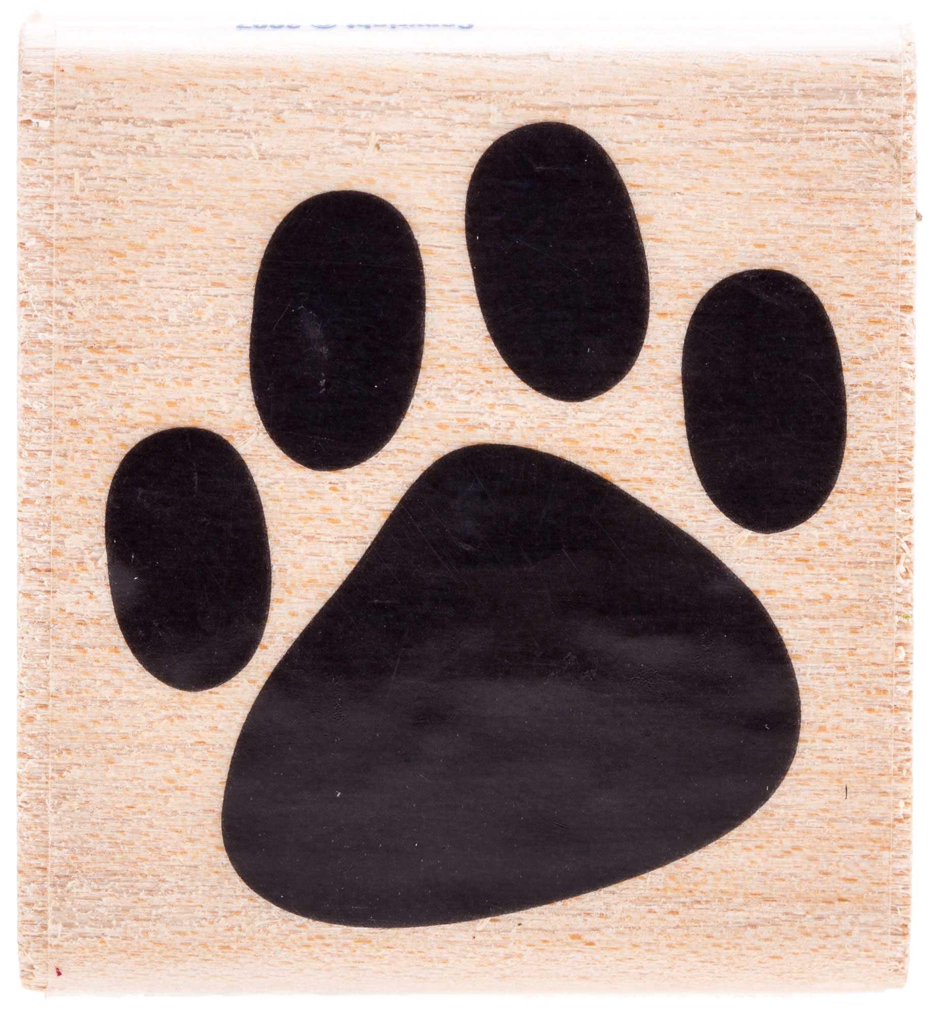 Small Paw Print Rubber Stamp, Cat, Dog, Pet, Half Inch Sized, .5