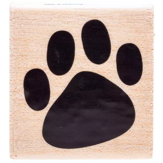 Scm-241 Medium Round Stamp - Cat Paw Print