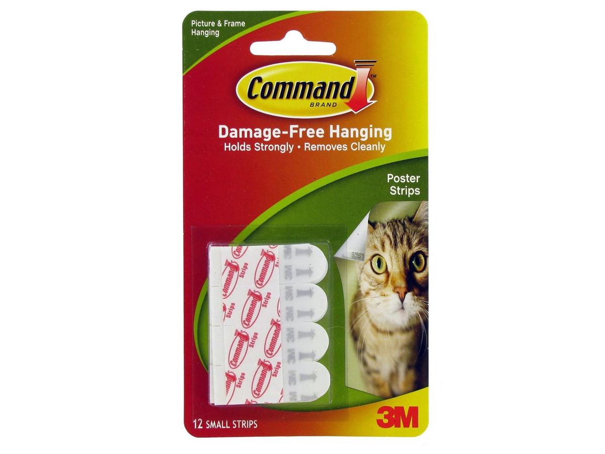 Command 17024-60ES 60-Pack Poster Strip Pack - Quantity 6