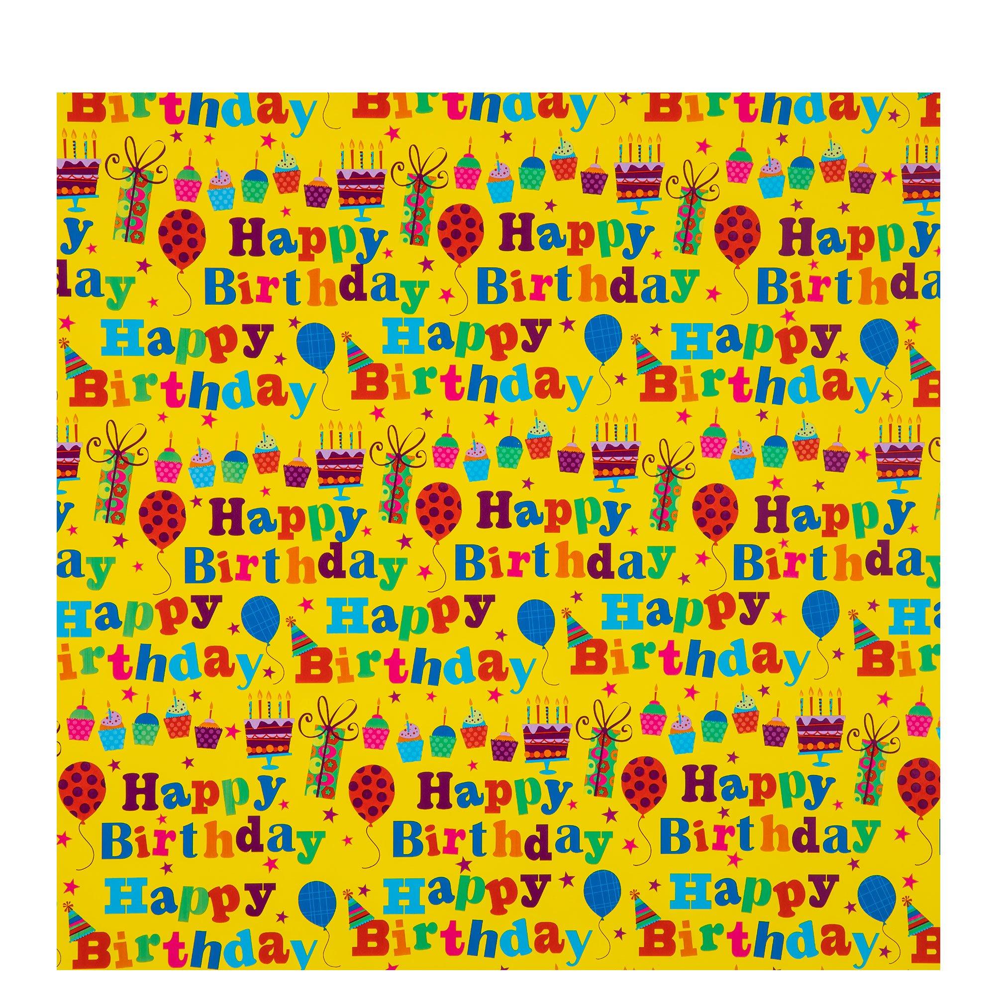 Wrapping Paper: Yellow Cane gift Wrap, Birthday, Holiday