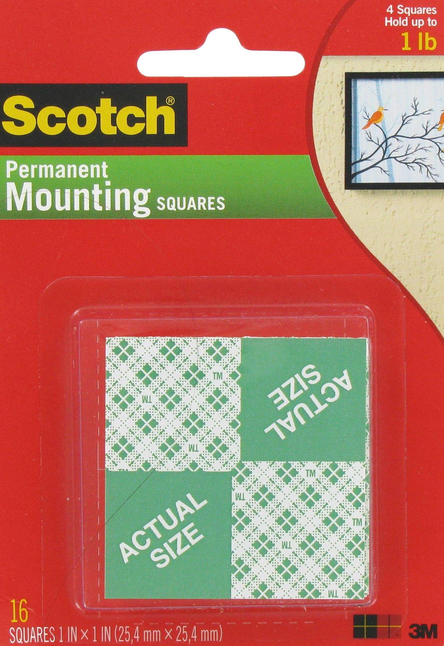 Permanent Foam Mounting Squares 1" Hobby Lobby 391540