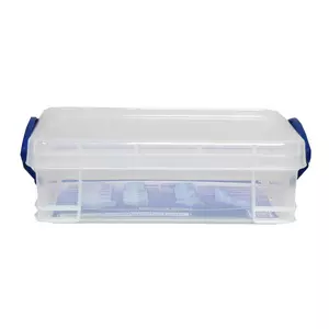 Sterilite Handle Box, 2 Layer, Stack & Carry, Clear 1 Ea
