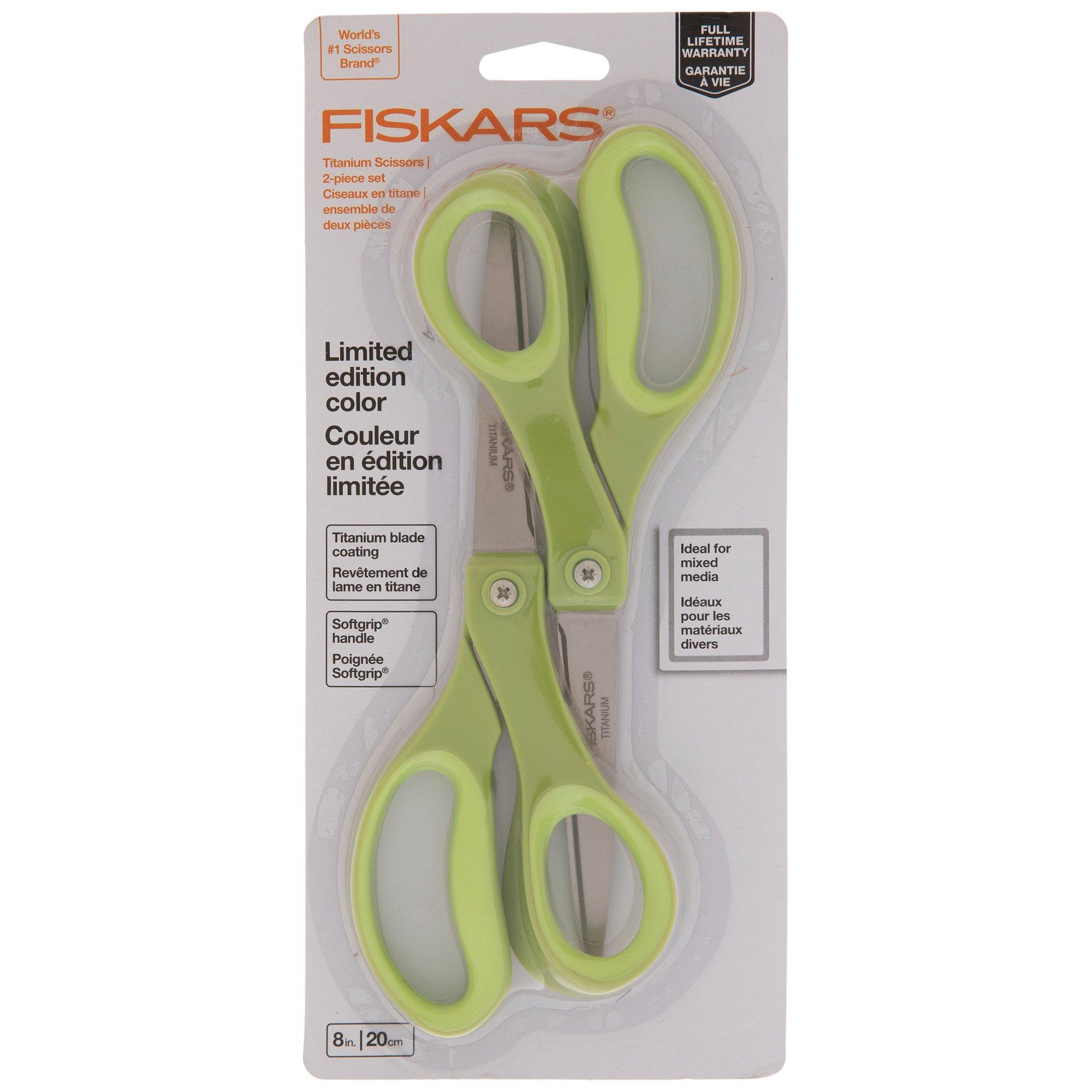 Fiskars 3pc Titanium Scissors Set Green