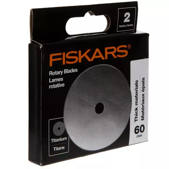 Fiskars 60mm Rotary Cutter for Fabric - Titanium Rotary Cutter