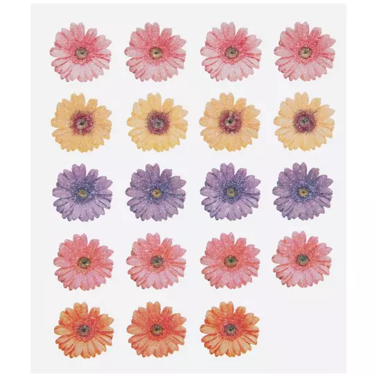 Daisy Flower Glitter Stickers