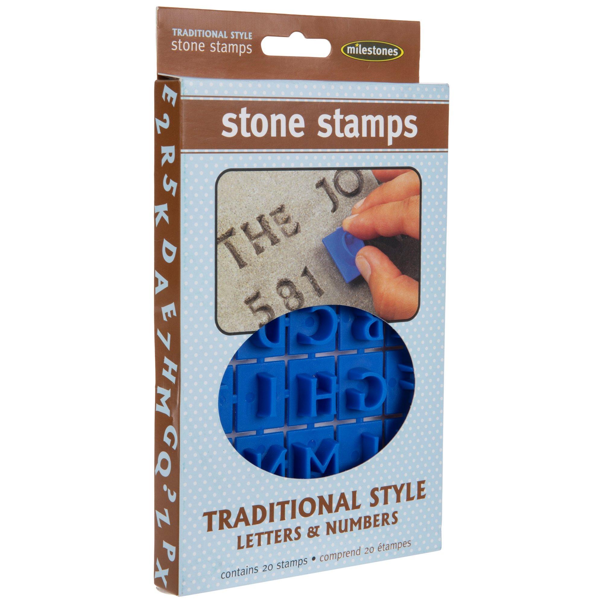 Double Sided Alphabet & Numeric Stone Stamps - Mosaics Stepping Stone Molds