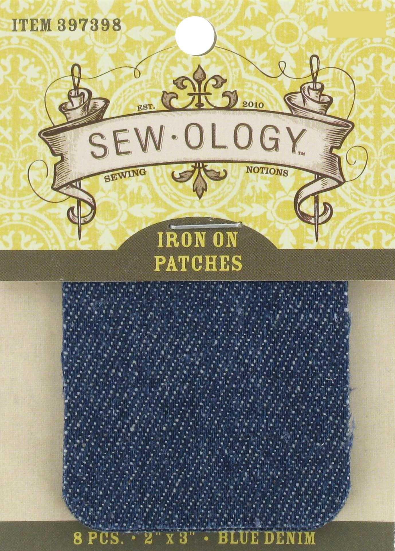 Black Denim Heart Iron-On Patches, Hobby Lobby