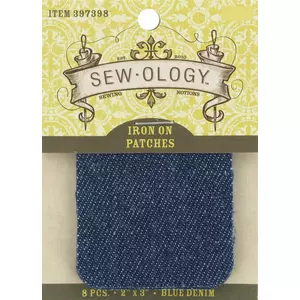 Assorted Denim Iron-On Patches, Hobby Lobby