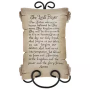 Lord's Prayer Scroll Decor