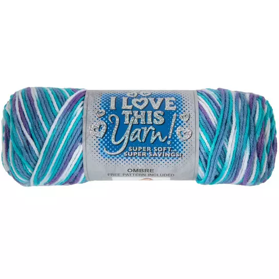 Hobby Lobby, Office, Skeins Hobby Lobby I Love This Cotton Yarn Blues And  Greens
