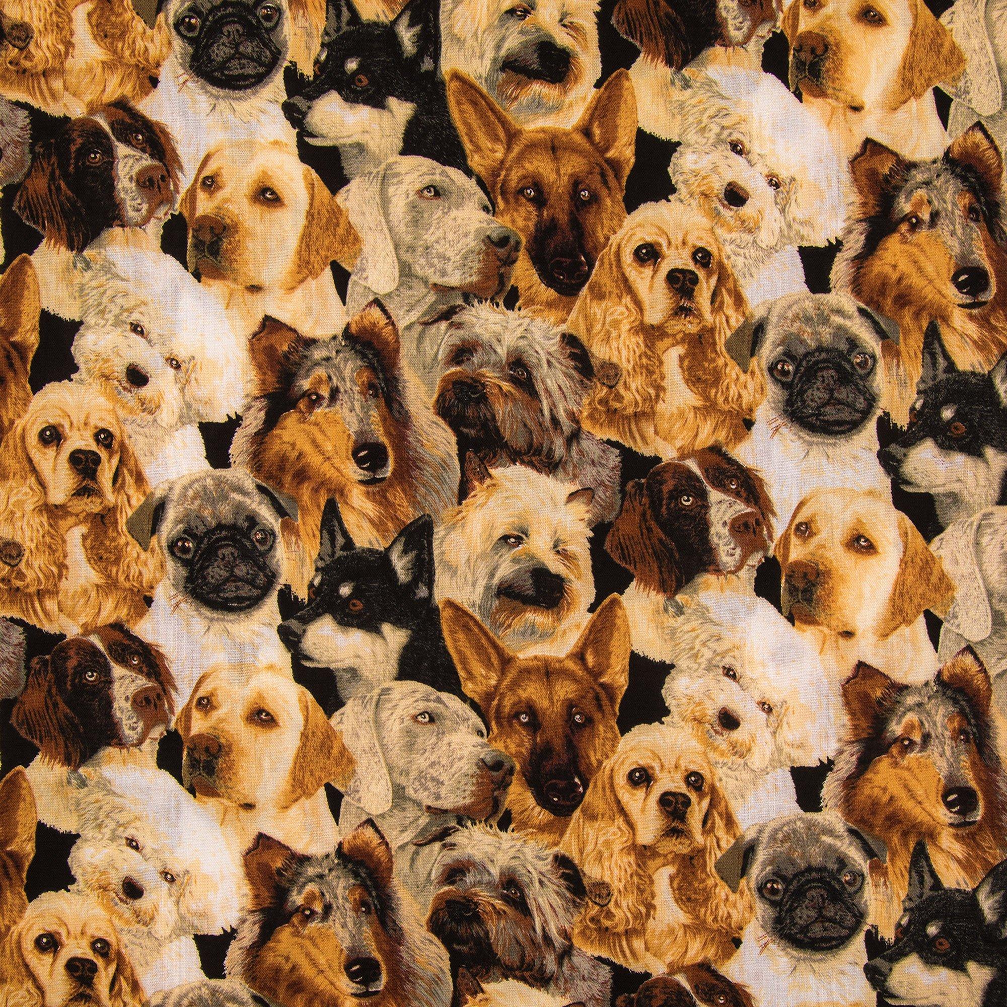 Allover Dogs Cotton Calico Fabric Hobby Lobby 399006