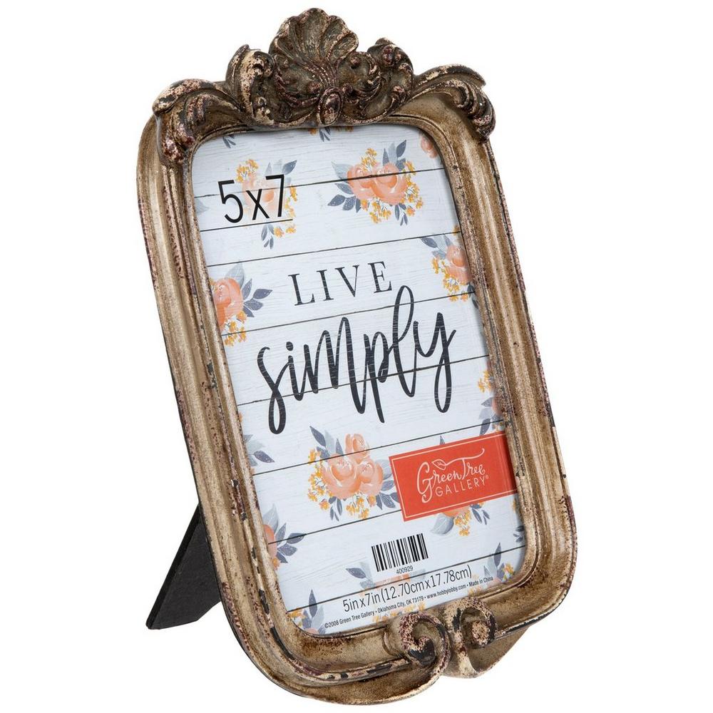 Rust Distressed Ornate Picture Frame - 5 x 7