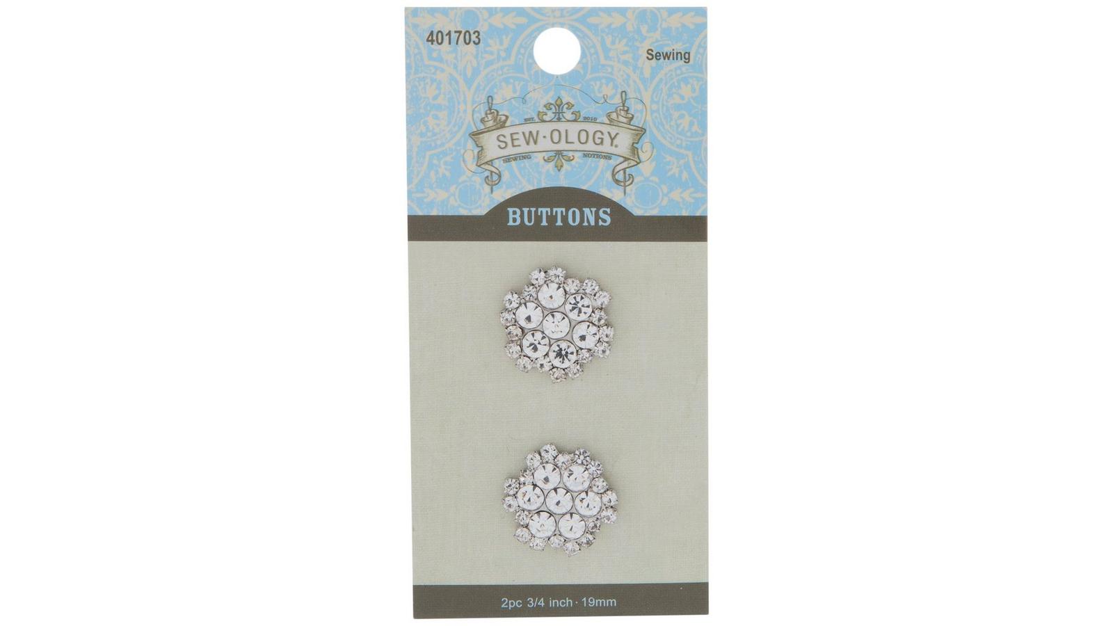 Rhinestone Flower Shank Buttons - 19mm | Hobby Lobby | 401703