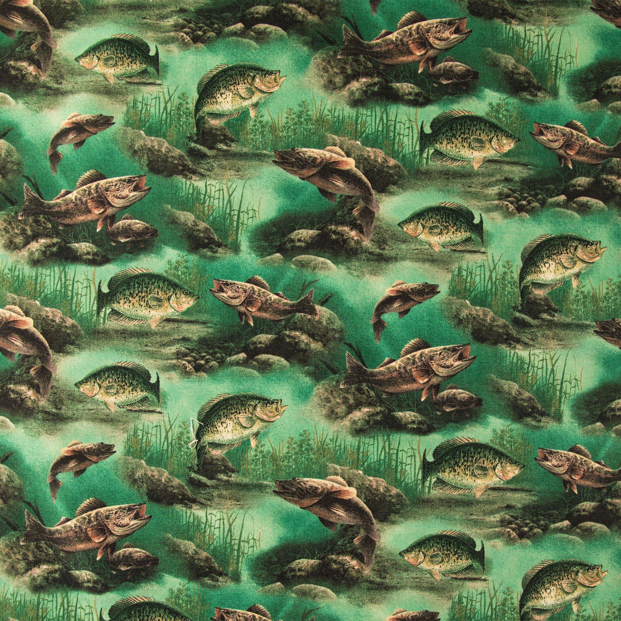 Hautman Scenic Fish Cotton Calico Fabric Hobby Lobby 402396