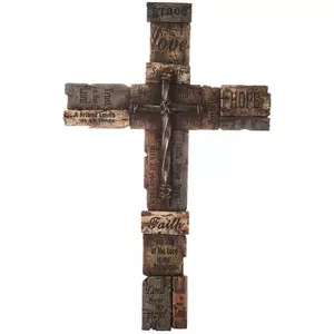 Carved Faith Wall Cross