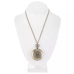 Pocket Watch Necklace With Filigree Cover