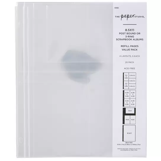 Album Refill Pages - 8 1/2 x 11, Hobby Lobby, 808956