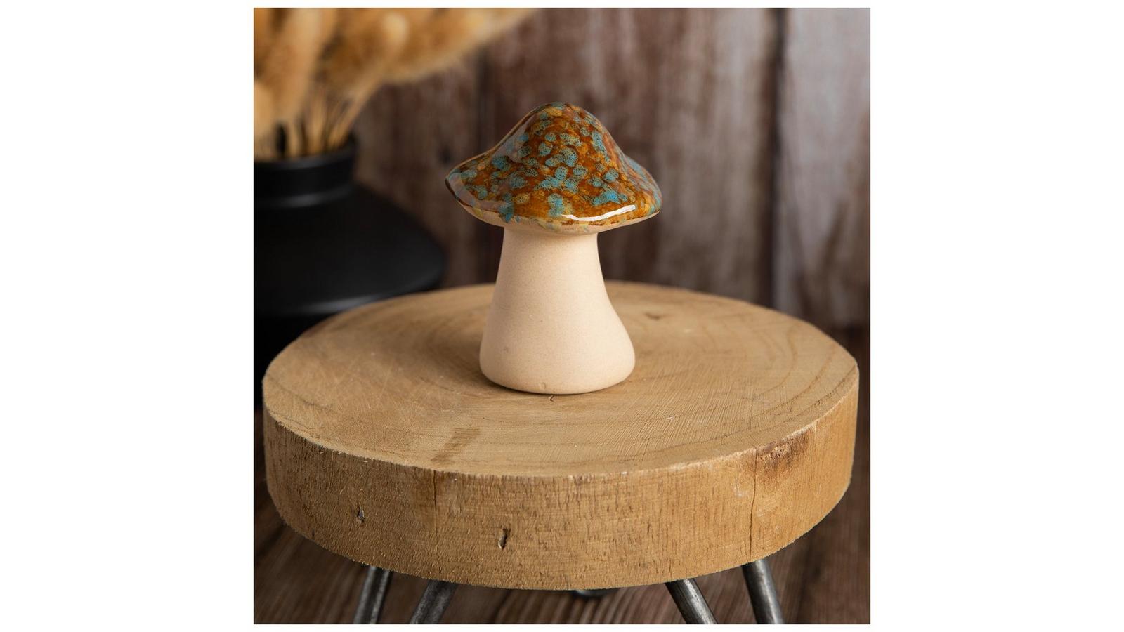 Turquoise & Brown Speckled Mushroom | Hobby Lobby | 405067673