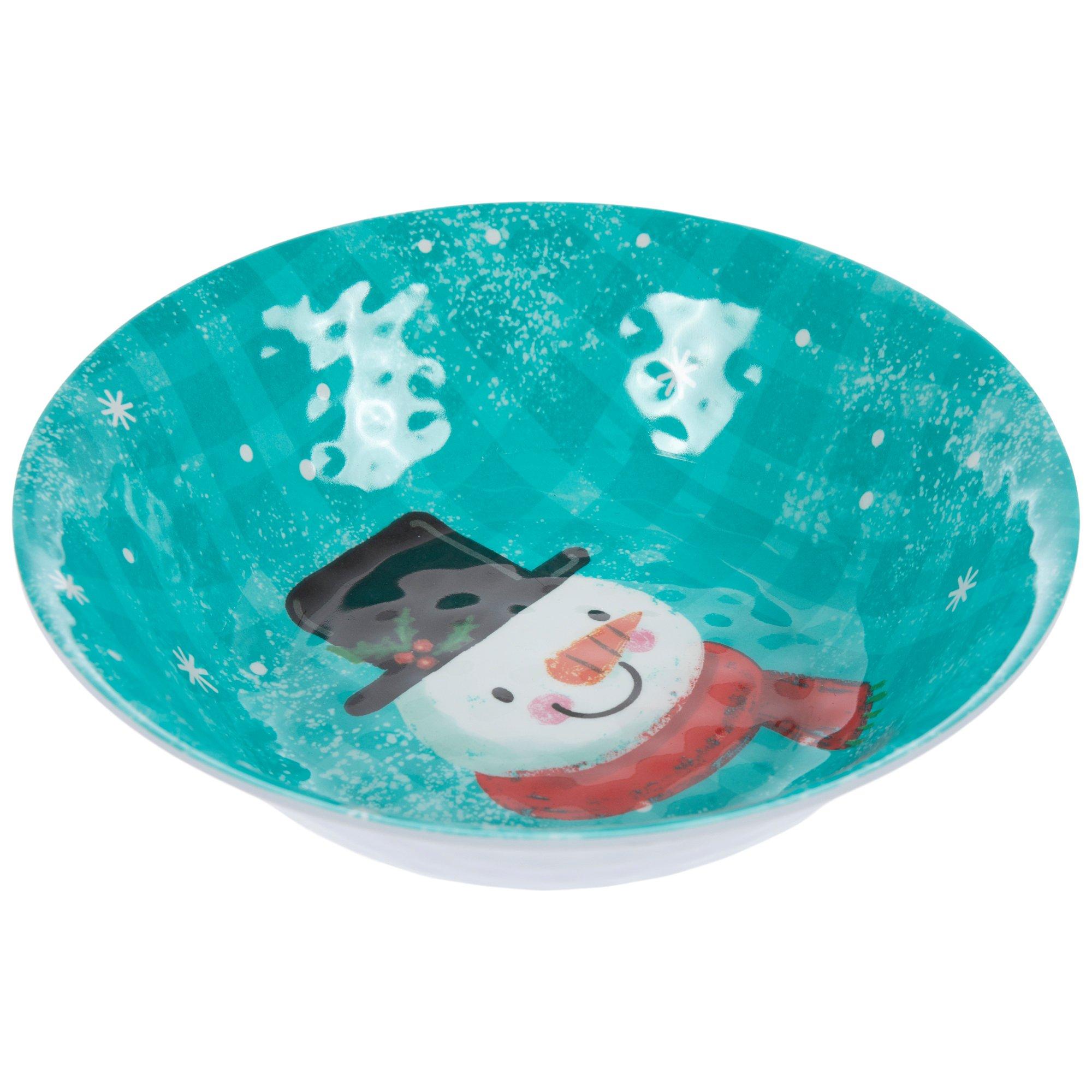 Blue Snowman Bowl view 1