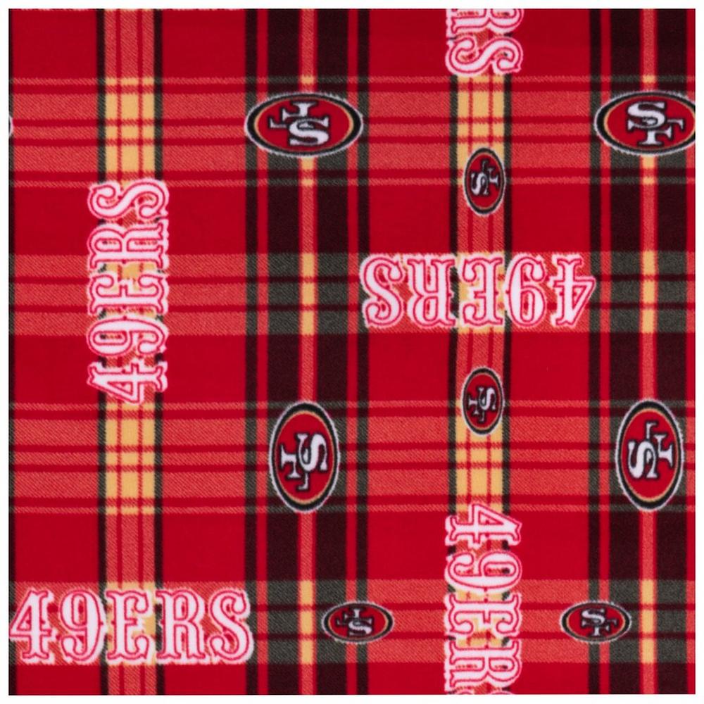 NFL San Francisco 49ers Plaid Fleece Fabric | Hobby Lobby | 405738