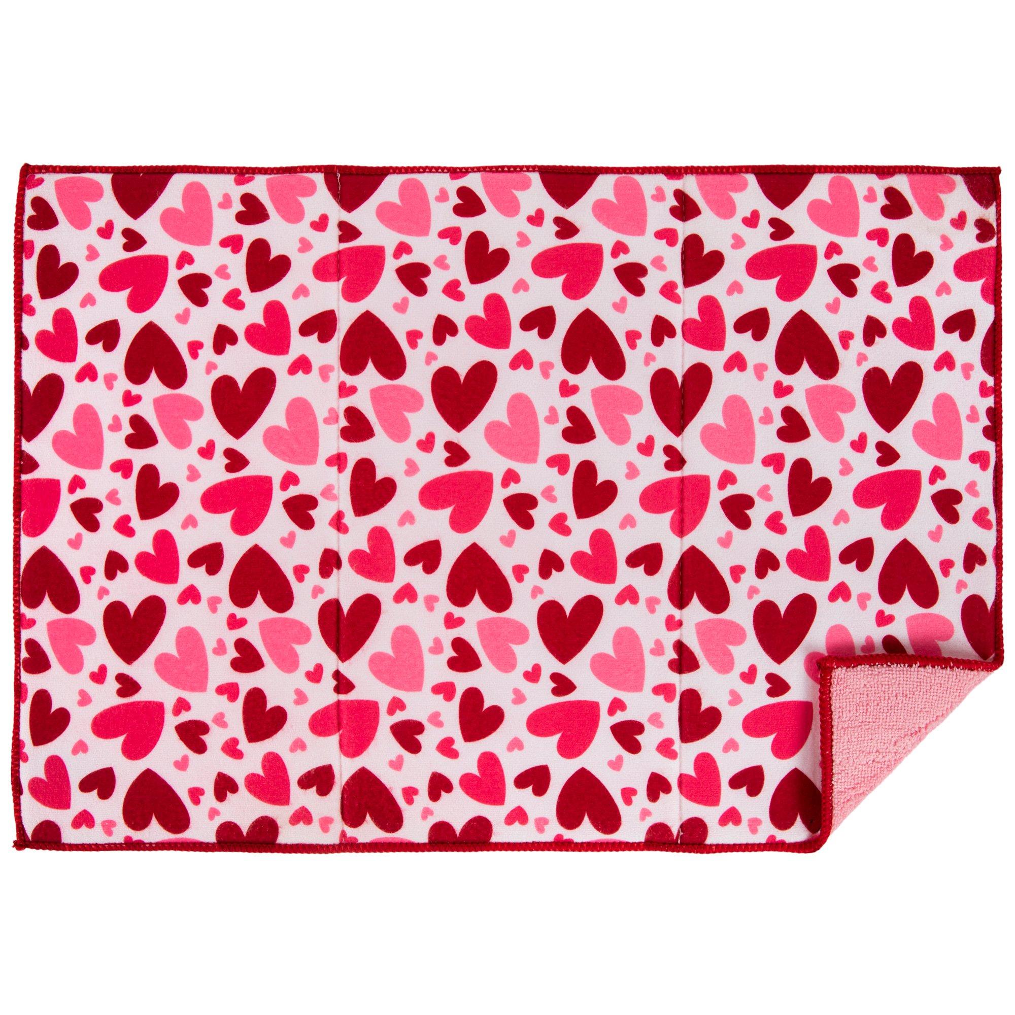 XOXO Pink Hearts Kitchen Mat