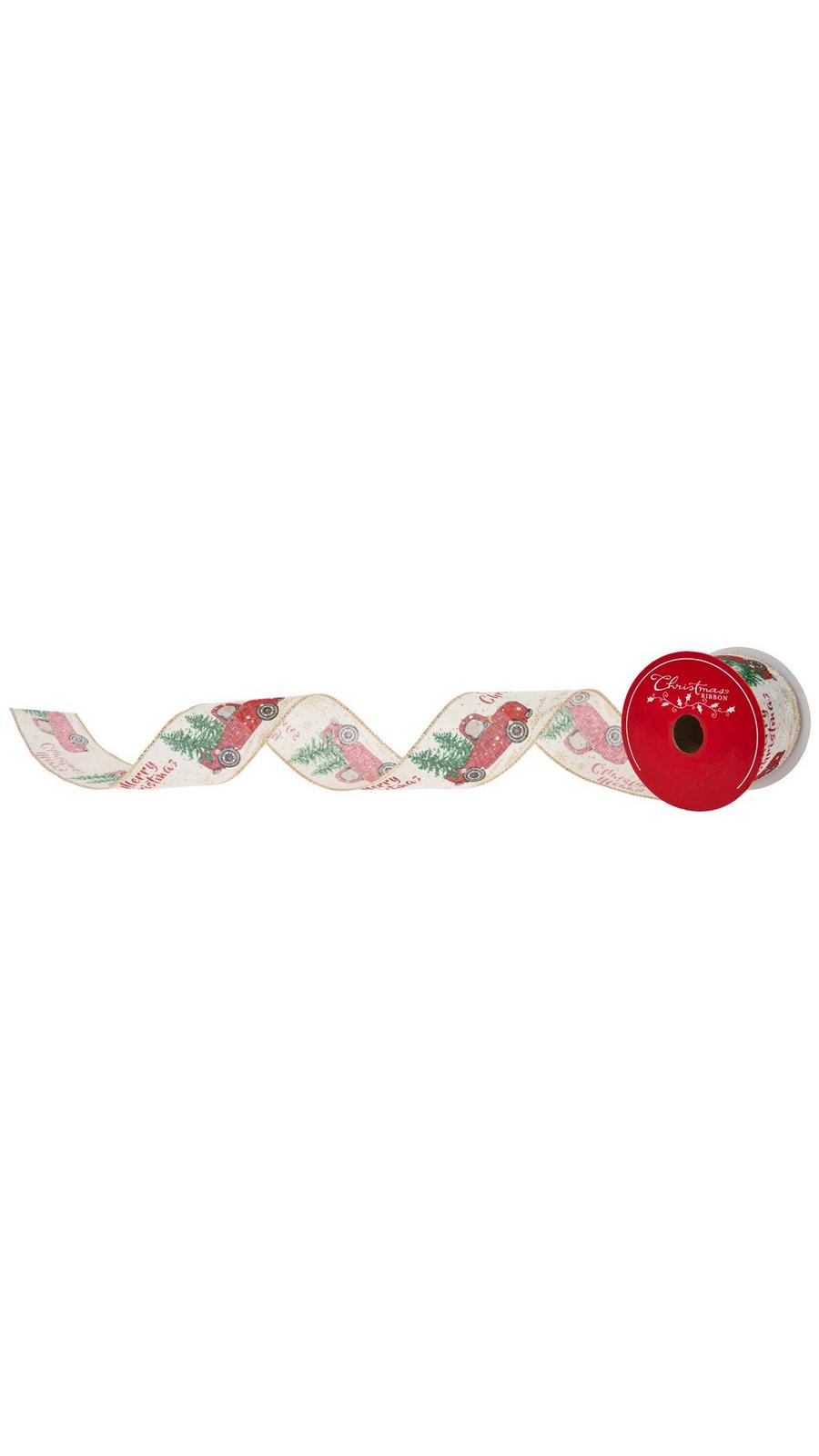 【未開封】【未使用】ROBOKOBO ストラップ　merry Christmas Merry Christmas Truck Wired Edge Ribbon | Hobby Lobby