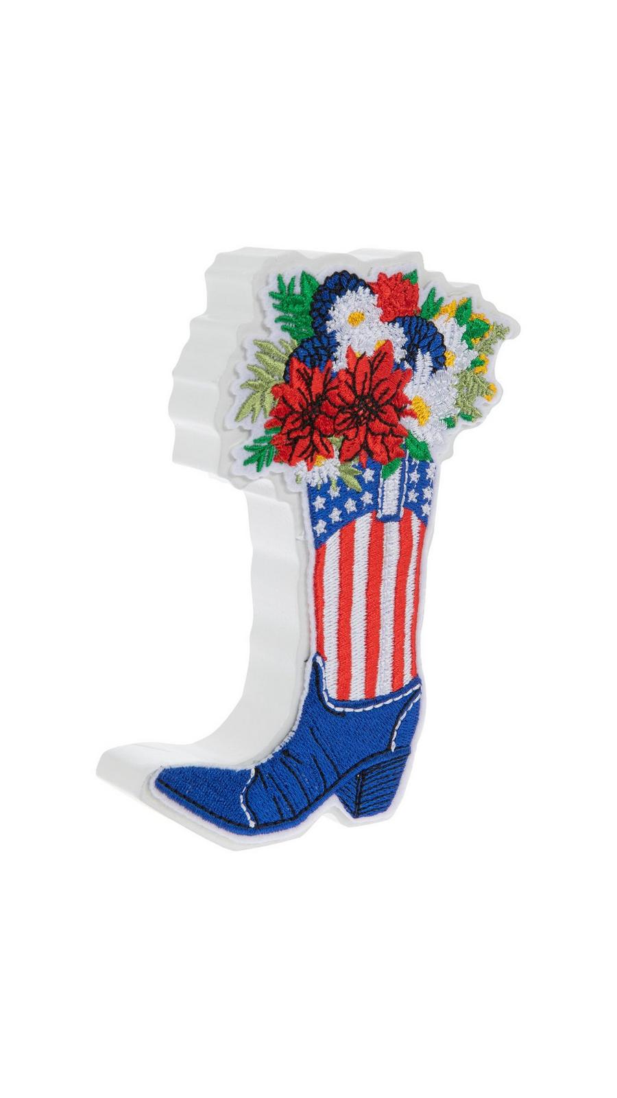 Boots & Flowers Embroidered Wood Decor | Hobby Lobby | 406399794