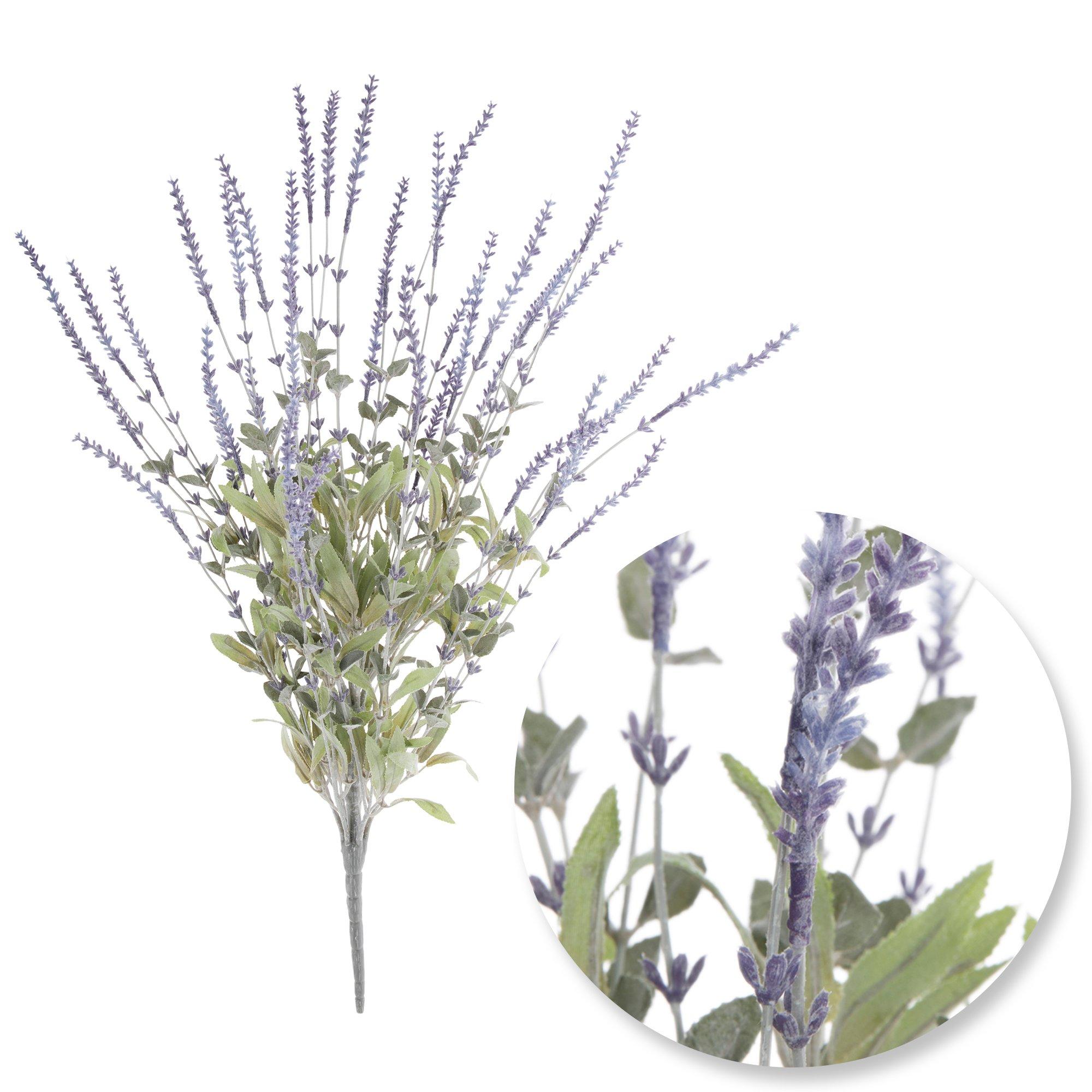Flocked Lavender Bush view 1