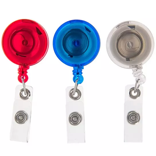 Marketing Metal Retractable Badge Reel and Badge Holders (Laser Engraved), Trade Show Giveaways