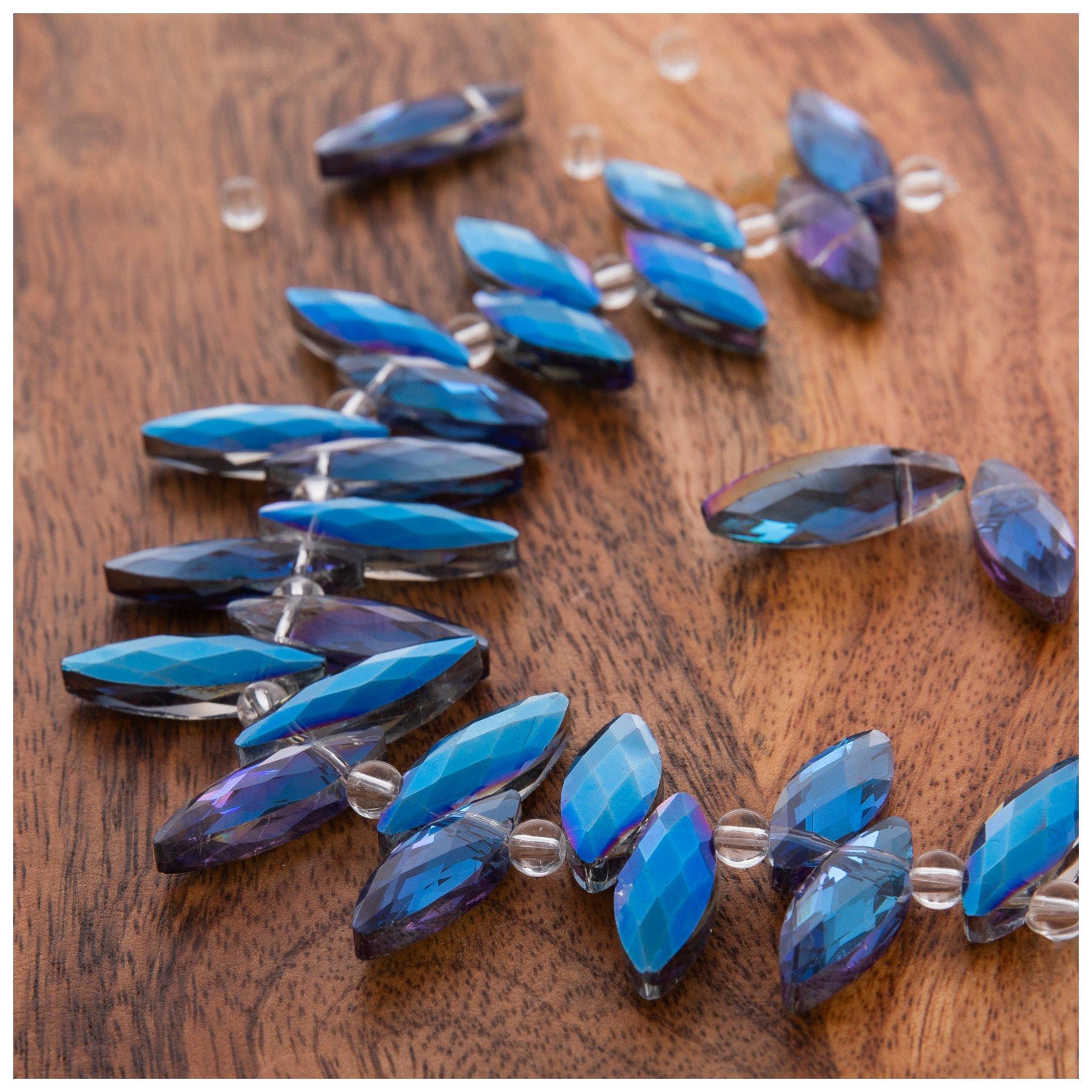 Briolette Glass Oval Bead Strand Hobby Lobby 417501