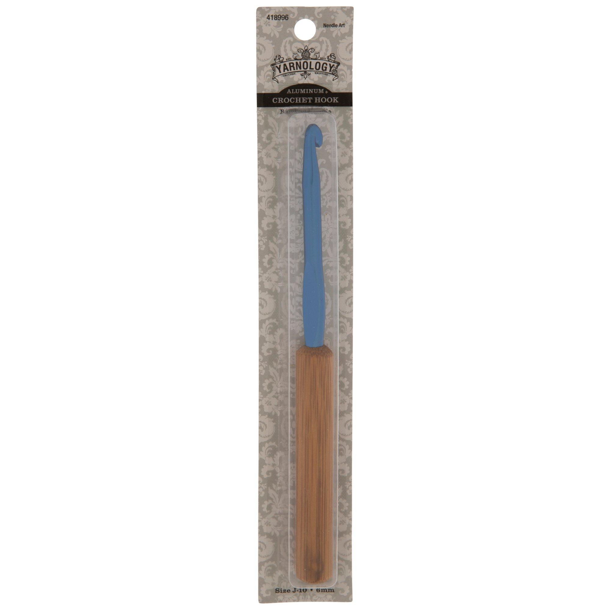Bamboo Handle Crochet Hook j-10 - 6mm size view 1
