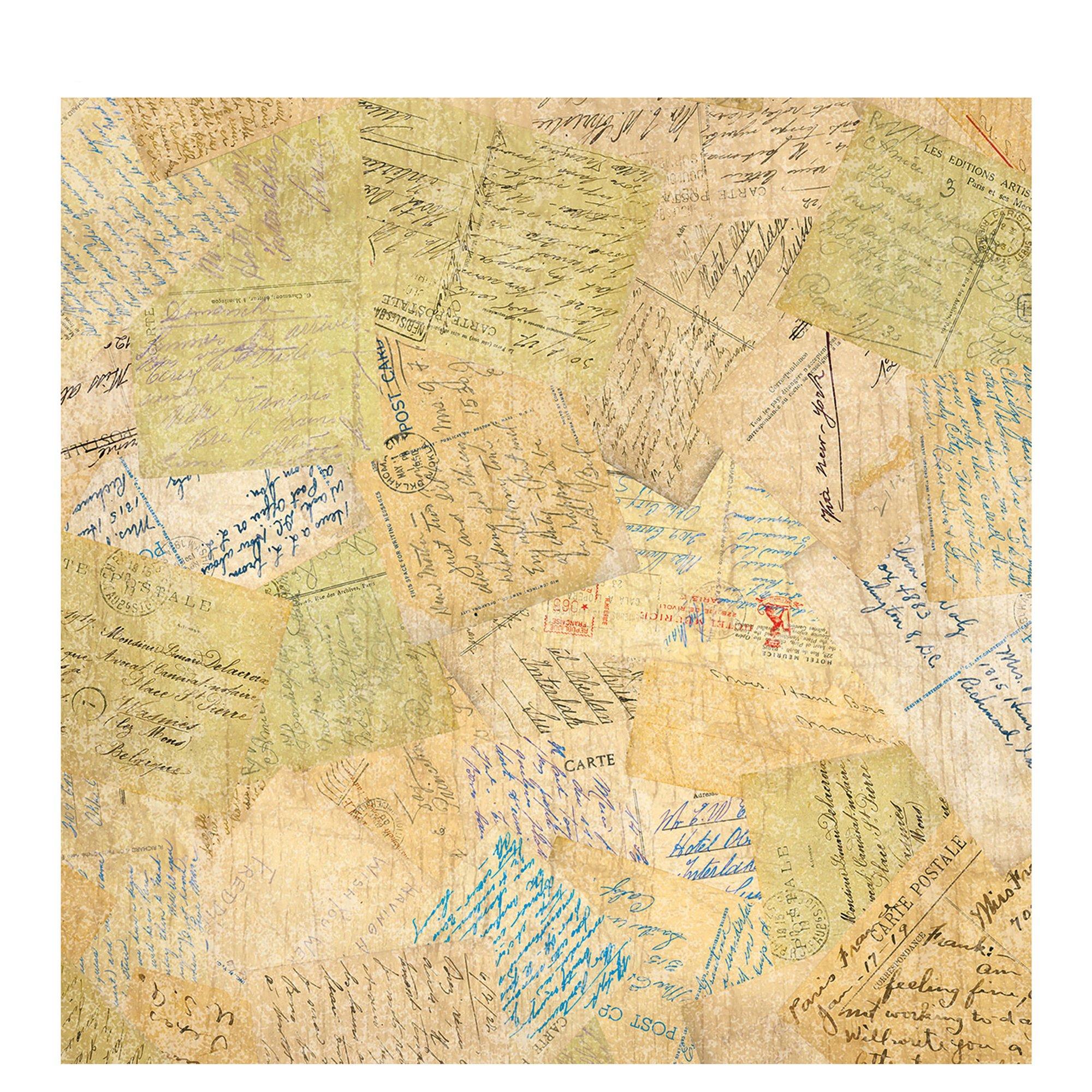 Old Postcards Scrapbook Paper 12" x 12" Hobby Lobby 419705