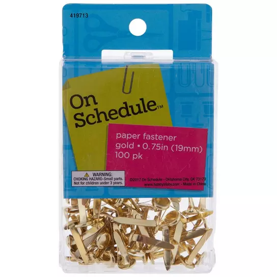 Gold Paper Fasteners - 19mm