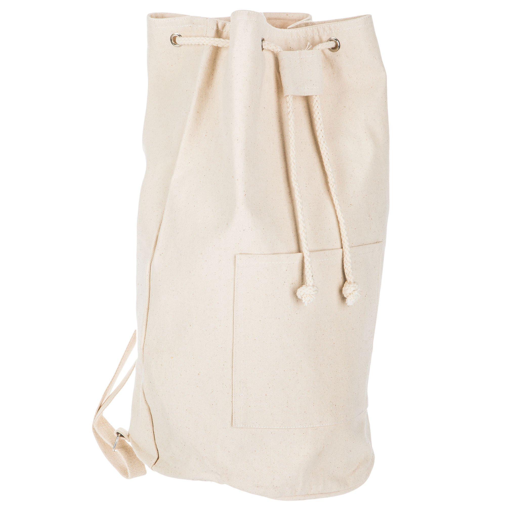 Canvas drawstring duffle bag hotsell