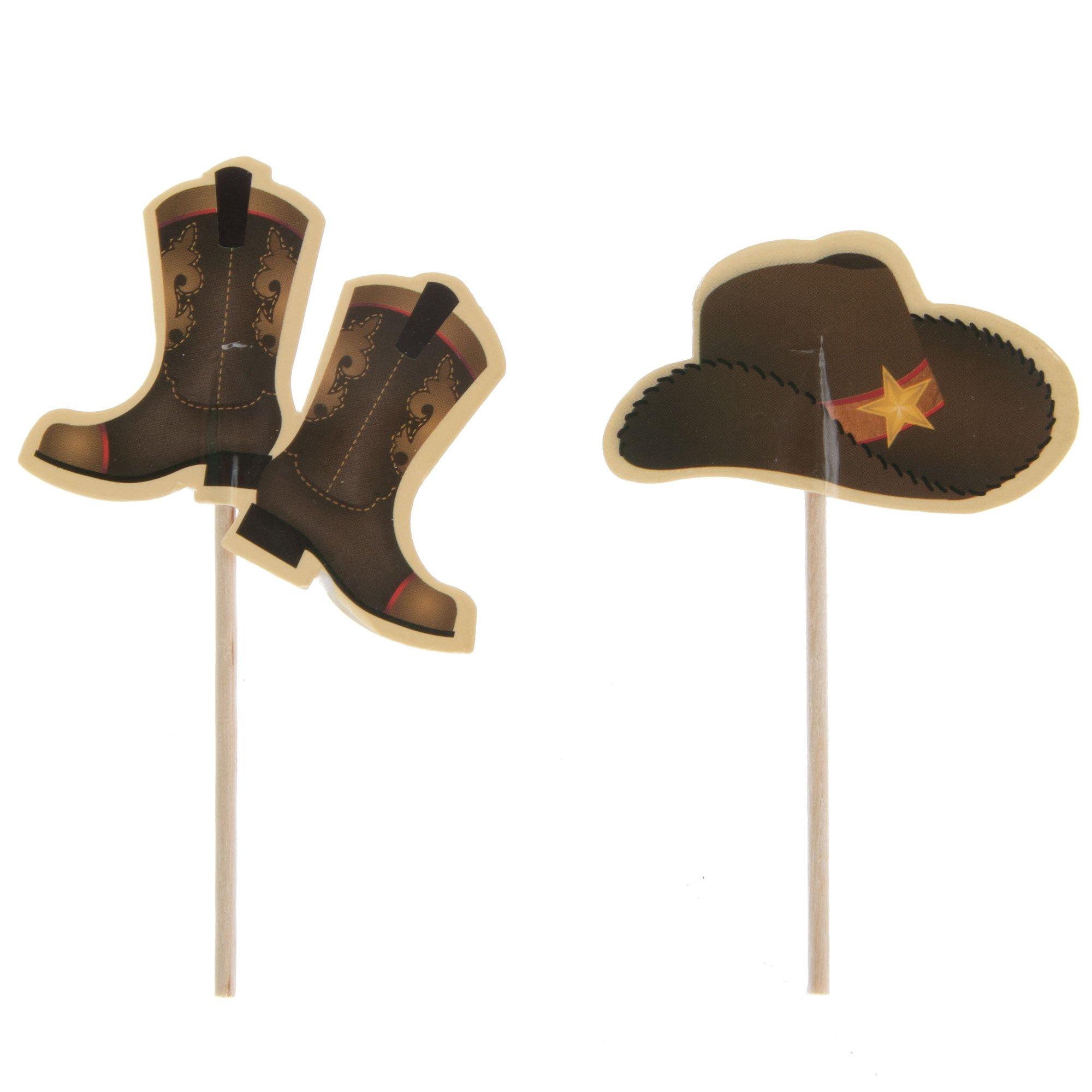 Cowboy Hats & Boots Cupcake Toppers | Hobby Lobby | 426155 for Free Printable Cowboy Cupcake Toppers