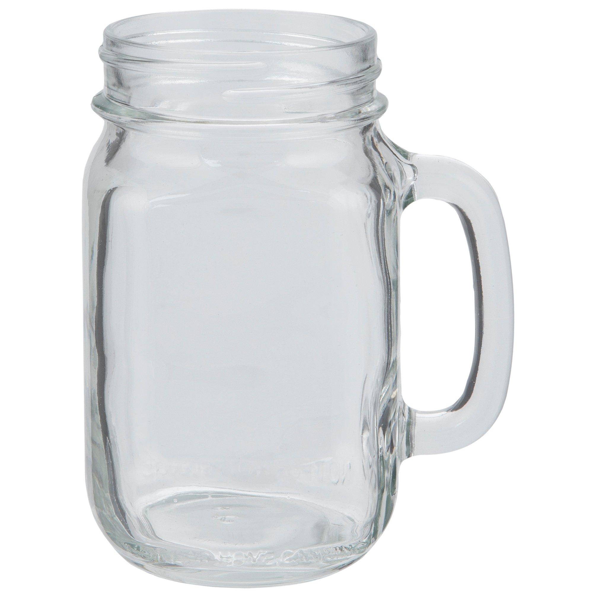 Mason Jar Mug. Glass Jar. Mug Jar. Jar cup