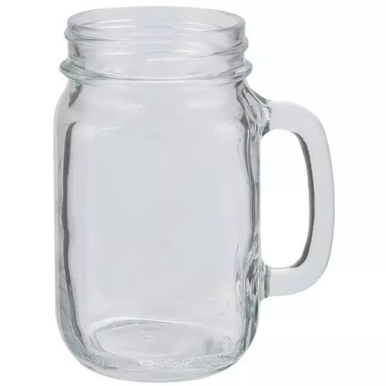 Glass Mason Jar with Handle