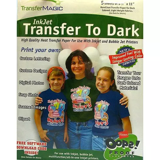 Heat Transfer Paper JET OPAQUE Dark T-shirts Sheets Printable HTV Vinyl  Iron-on