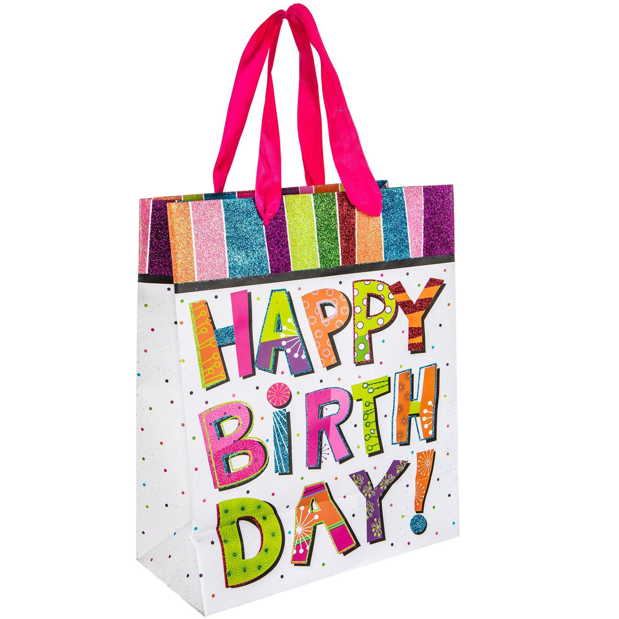 Happy Birthday Glitter Gift Bag | Hobby Lobby | 428789