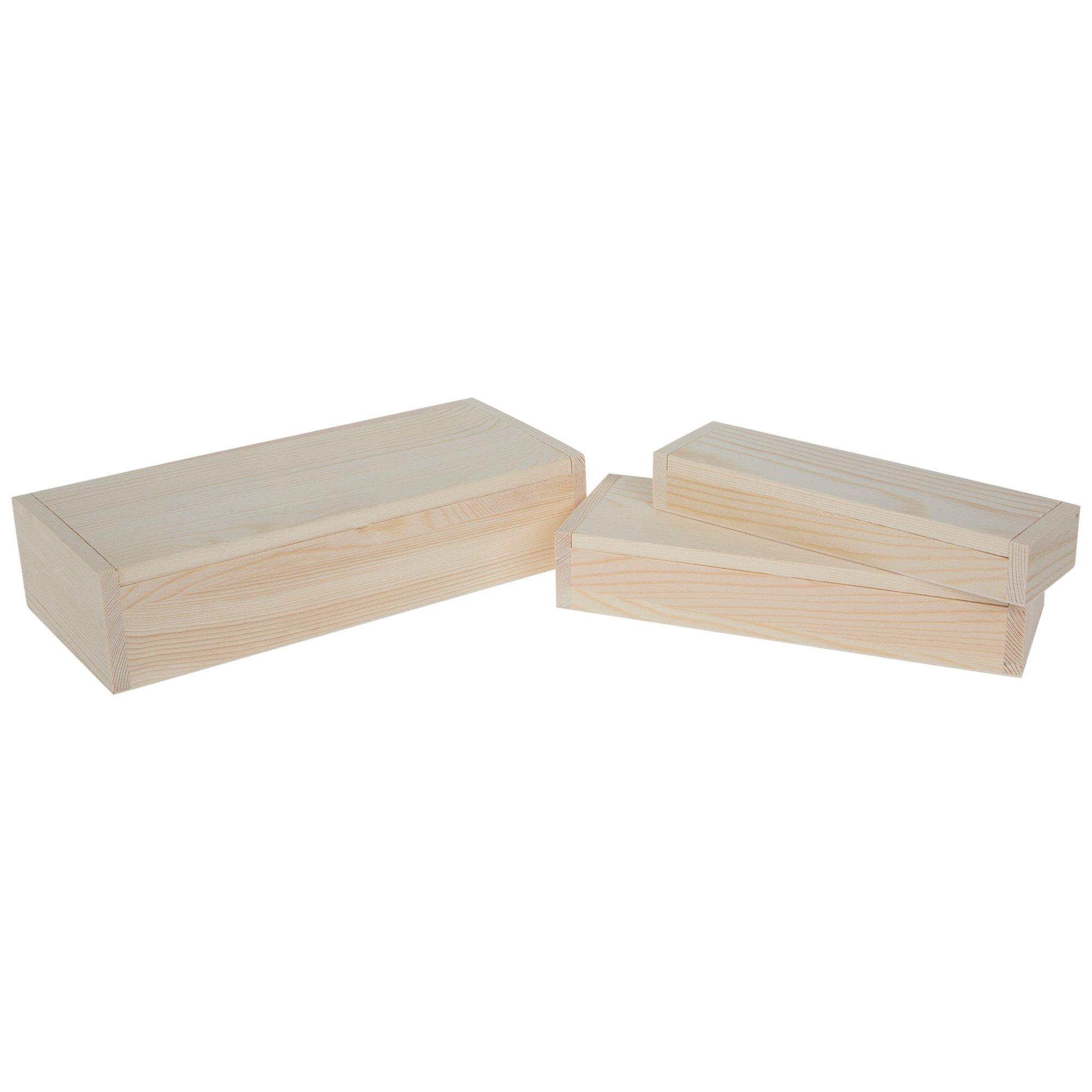 Wholesale Wooden Box DIY Box Pine Wood Box Rectangle Box